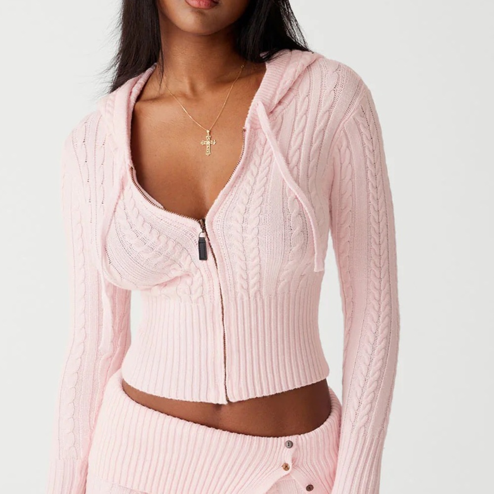 Frankie’s Bikinis aimee cable knit sweater